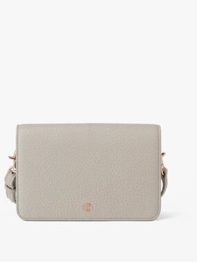 Dagne Dover Cream Leather Crossbody Bag